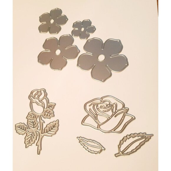 Metal cutting die set flower design/patterns for scrapbooking/crafts - Picture 1 of 4